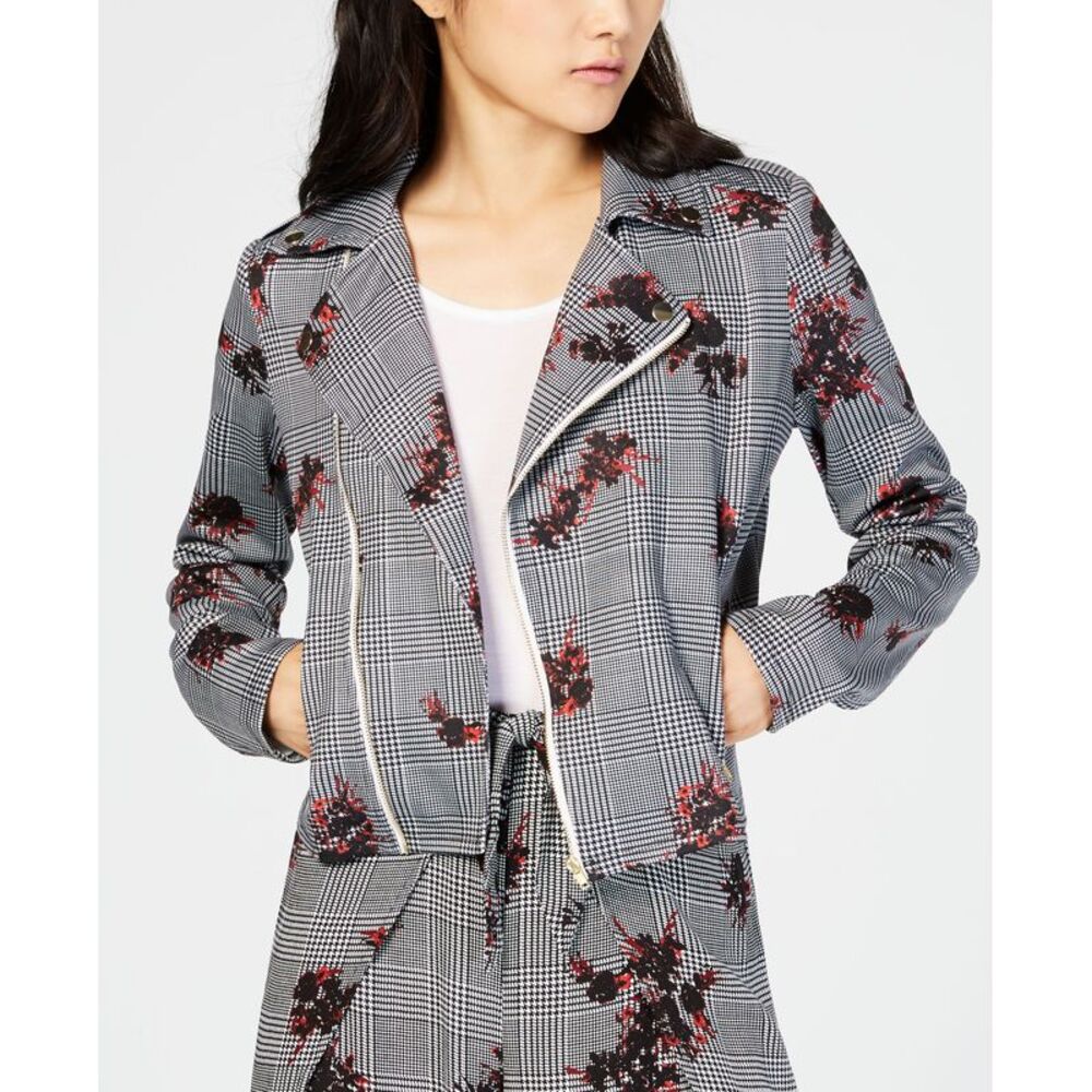 Material Girl Juniors Printed Moto Jacket